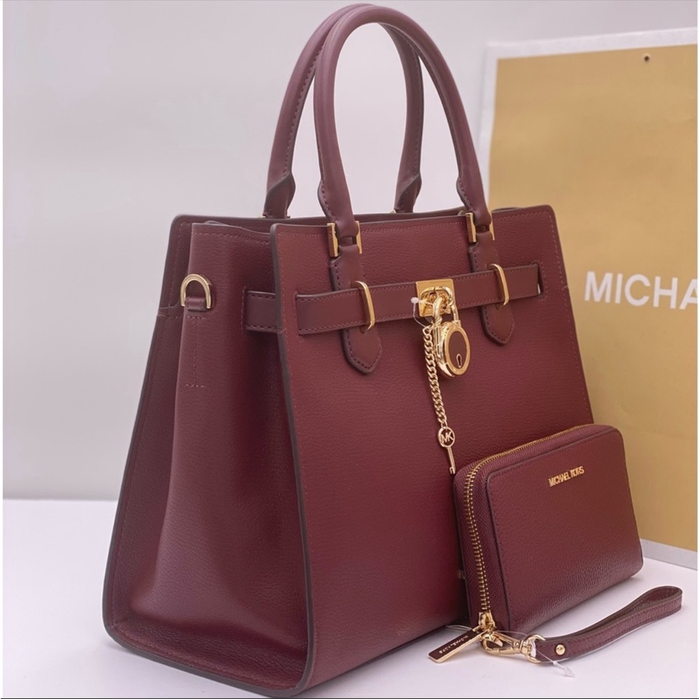 New Michael Kors Hamilton Meidum Satchel
Shoulder Crossbody Bag and Wallet Set - Picture 2 of 15